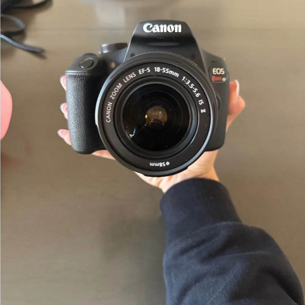 Canon EOS Rebel T7 EF-S 18-55mm IS II KIT Black Camera and accessories
